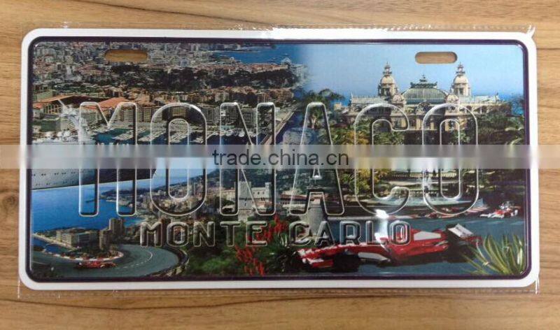 customized embossed printing license plate