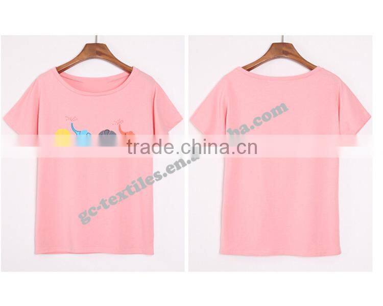 Girl's Printed Cute Short Sleeve T-shirts