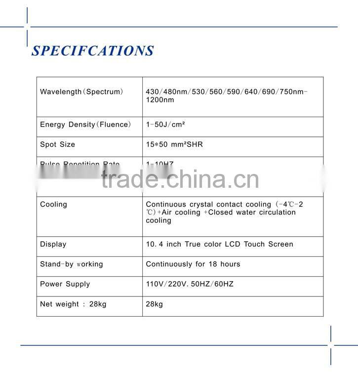 IPL Elight Laser Machine for Hair Removal Beauty Salon Machine