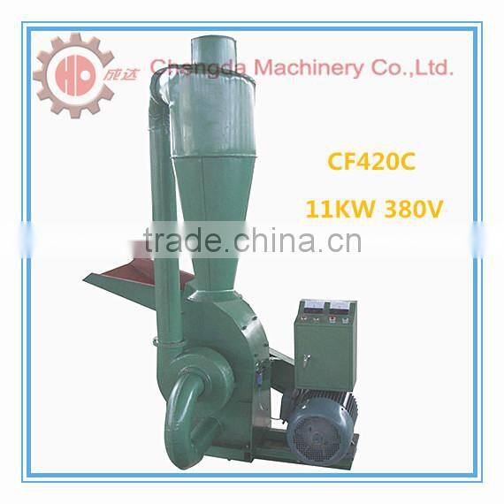CE approved pine wood corn stalk hammer mill with cyclone/wood pellet crusher/animal feed grinder