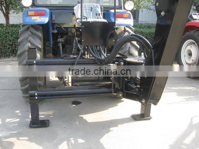 Side shift boom backhoe attachments for tractors