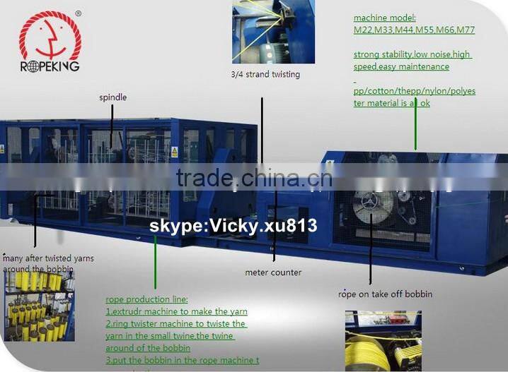 Shandong taian rope making machine//Mobile:008618253809206