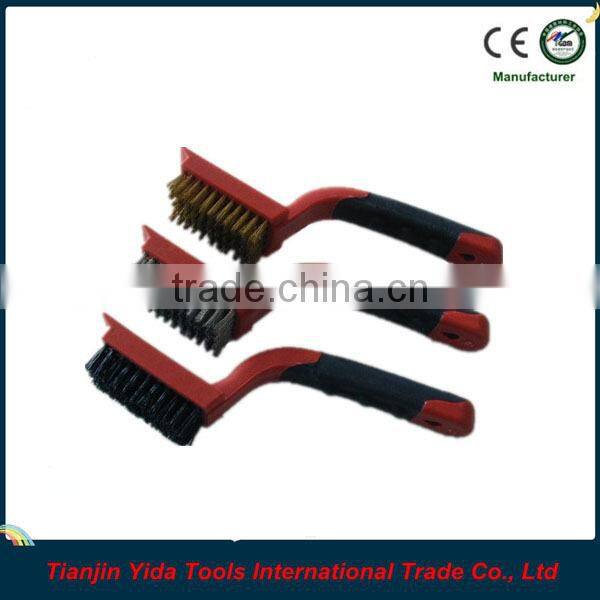 3PCS Two-color Rubbery Handle Brush