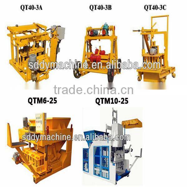 geethy block machine QTM6-25 mobile cement Block making machine