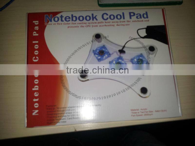 aptop cooling pad with 3 fan led ligh stock products