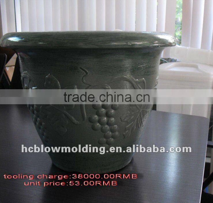 OEM Blow Molding plastic various kind of plant pot HDPE durable plant pot for sale
