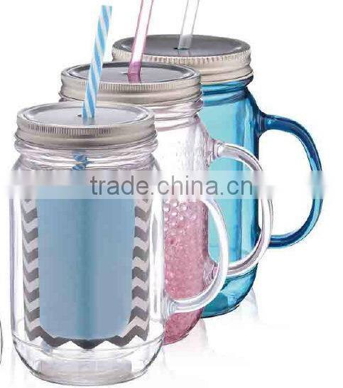 newest and fashion plastic cup with straw