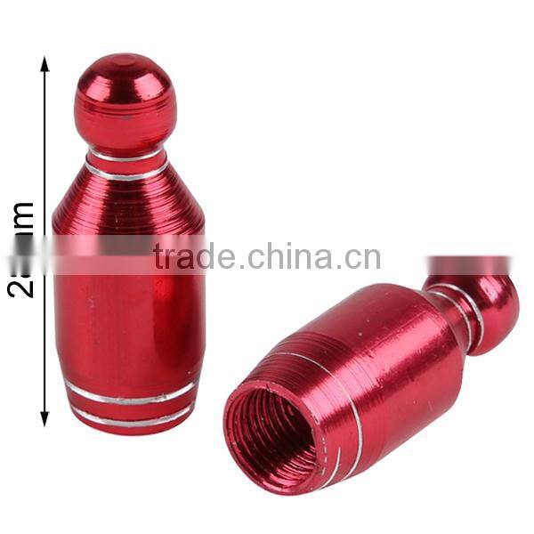 Universal Aluminum 2cs Red Motorcycle Tyre Tire Valve Stem Caps 28*8mm new