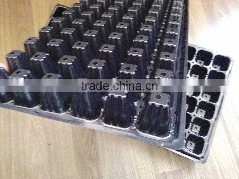 72 cell black PS plastic plant nursery plug trays wholesale cheap price