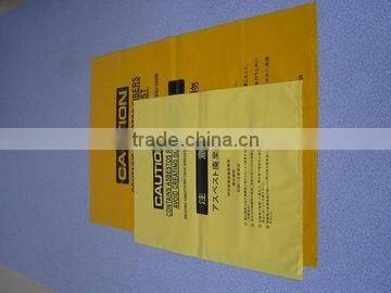 High quality heavy duty LDPE yellow asbestos bags