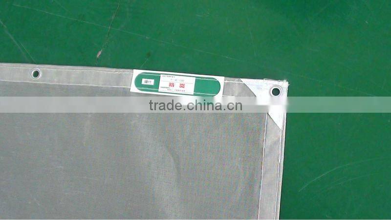 green color 100% Polyester Fire proof PVC Building Protection Mesh Sheet Manufacturer