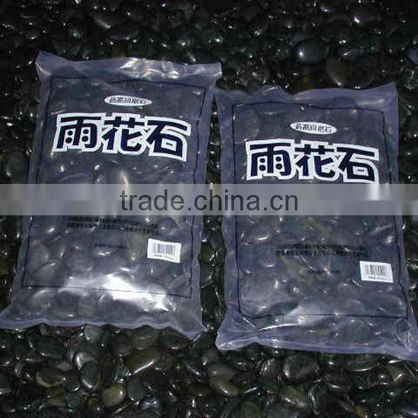 Washed Black flat river stone