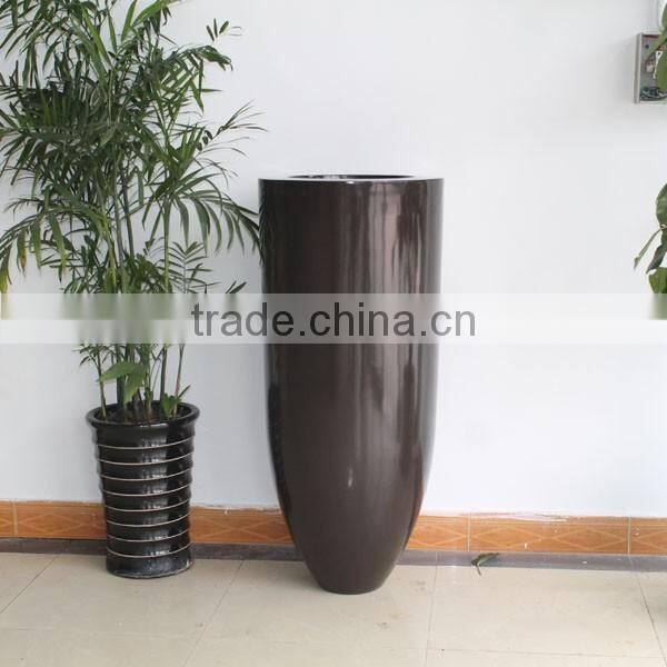 FO-205 Big stylish fiberglass flower pot for decor