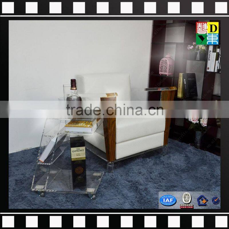 Customzied clear acrylic coffee table / PMMA high end coffee tables from china manufacturer