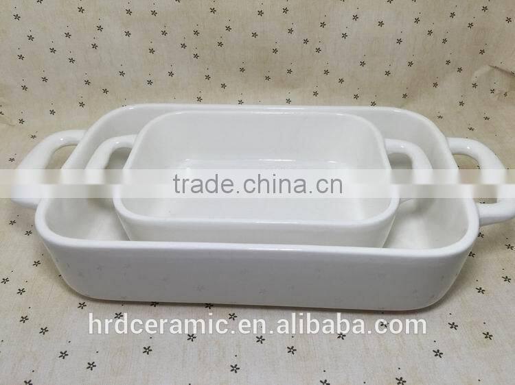 Ceramic oven dish/stocked porcelain cheese bakeware plate