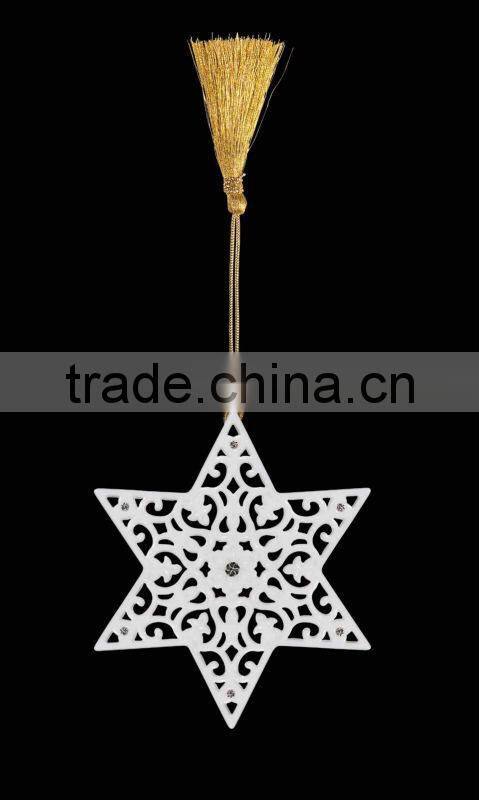Hot Sale Porcelain Christmas Heart Hanging Ornament Stand with Porcelain Ball Pendant WS331-SS10098B