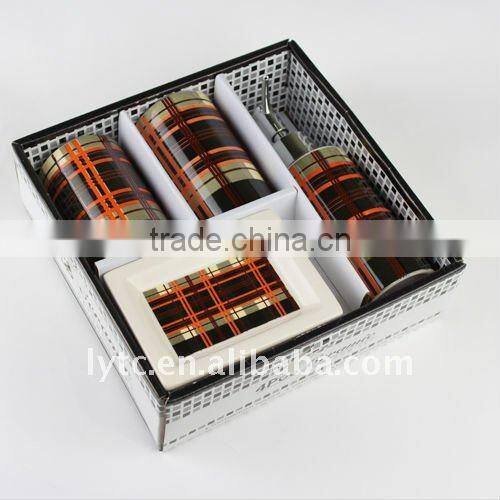 stripe bath set accessories