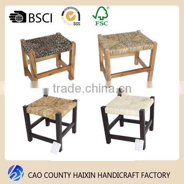 Vintage Wooden Dining Chairs With Straw Seat