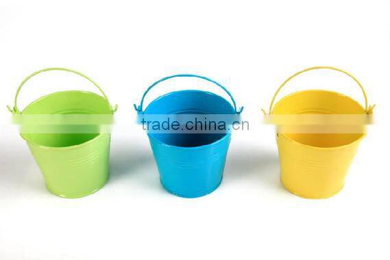 tin bucket with handle for candle