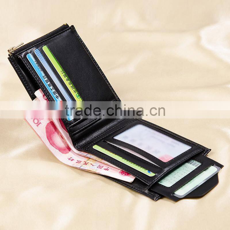 Commercial Custom Business Personalized Unisex Wholesale Genuine Leather RFID Blocking Card Holder Wallet