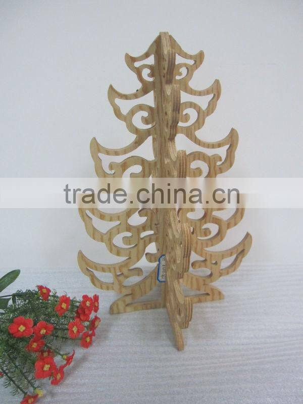 wooden tree Xmas for home decoration