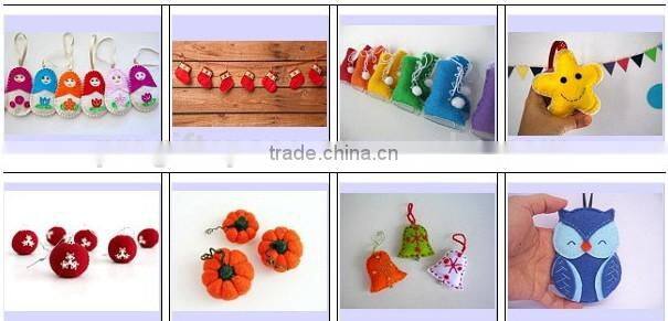 2017 new product hotsale wholesale China handmade party supply kids design felt princess cute girls crown headband with satin