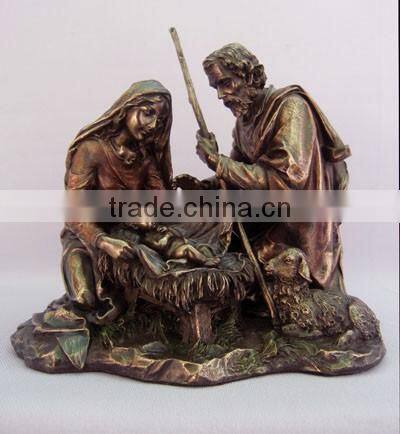 Garden decoration antique religious metal crafts life size bronze madonna