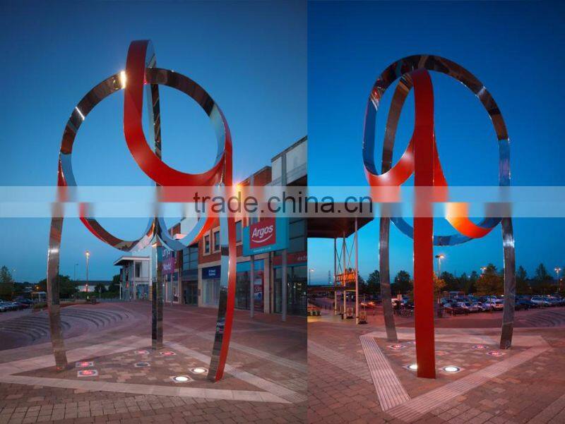 art sculptures abstract metal craft modern sculpture swirl stainless steel sculpture