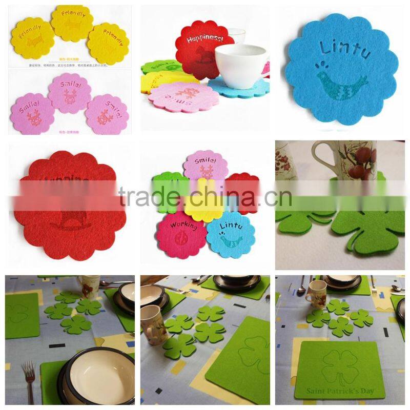 Polyester Felt Wine Cup Slipper,Felt Cup Mat,Felt Coaster