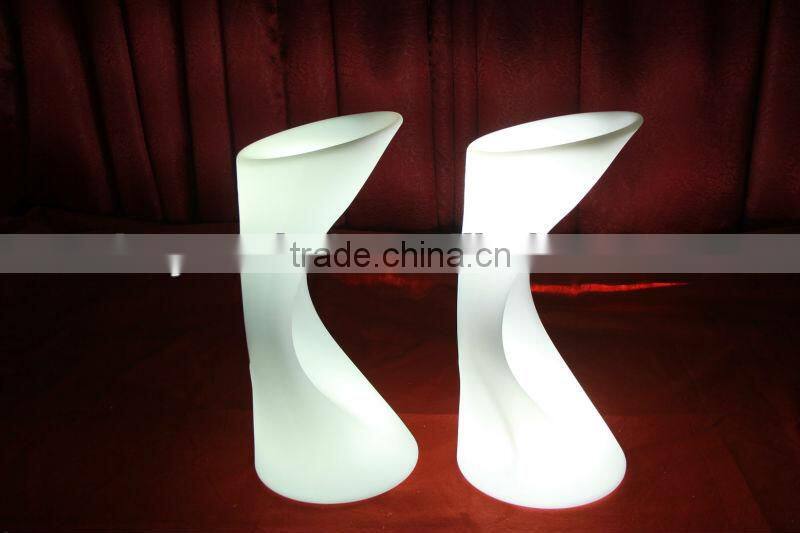 RGB growing plastic light club Led bart table cocktail chair