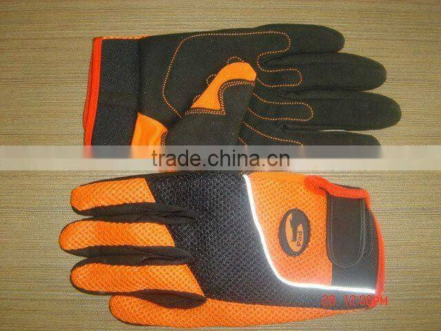 Synthetic leather safety fluorescent gloves JRM56