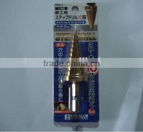 4 pieces HSS Step Drill set with Straight Flute