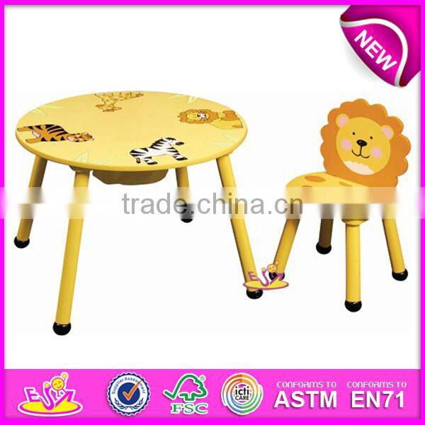New and popular wooden table chair,modern children dining table and chair set toys,outdoor kids wood table and chair W08G039