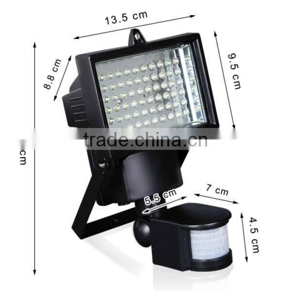 Solar LED Motion Sensor Security Light 2x 3 Watt Cree lamps
