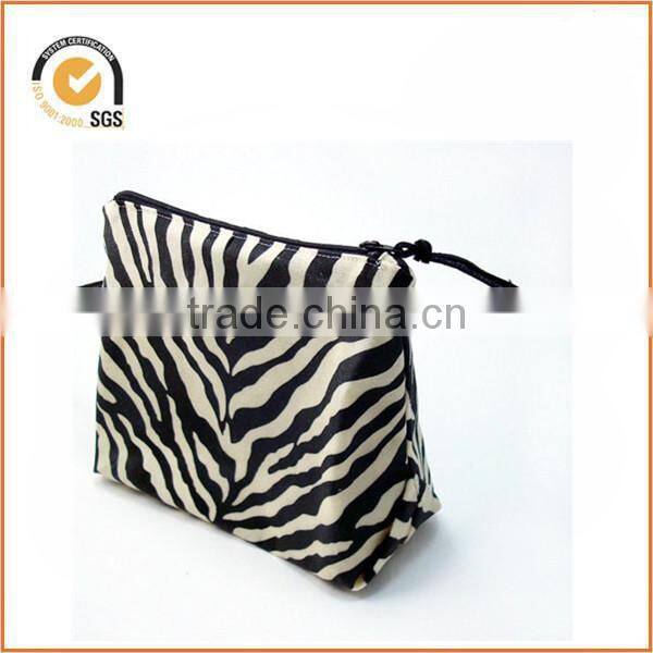 Waxed Canvas Cosmetic/Toiletry Zipper Pouch (Zebra) By Chiqun Donggaun CQ-H02003