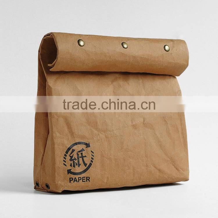 Inside Lid Ice Pack Zipper Pocket Tyvek Paper Insulated Tote Lunch Bag