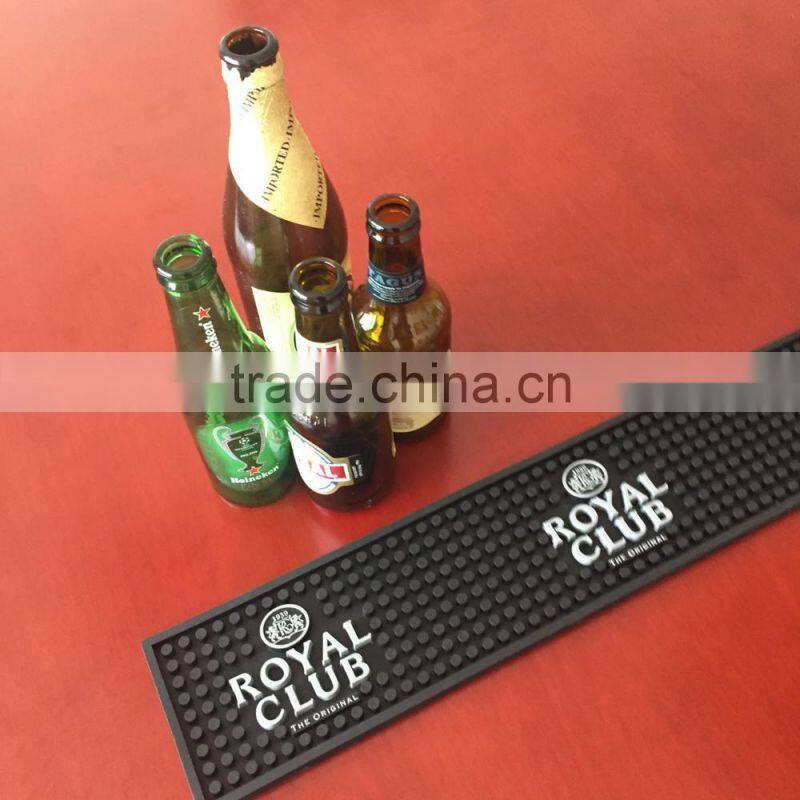SGS anti-slip pvc bar mat soft rubber beer bar counter mat