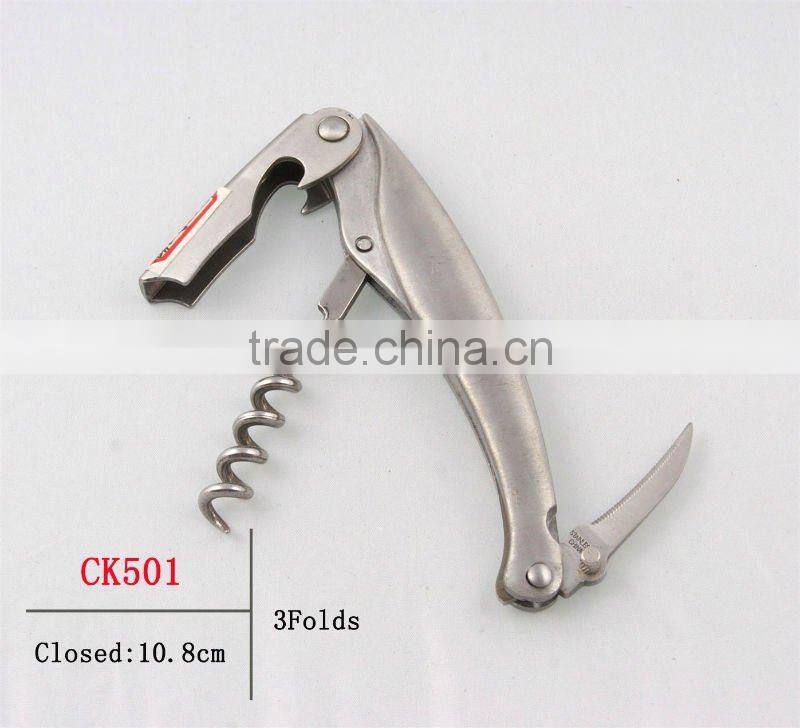 cheap bottle opener can opener wine opener metal bottle opener beer promotion cork remover(CK501)