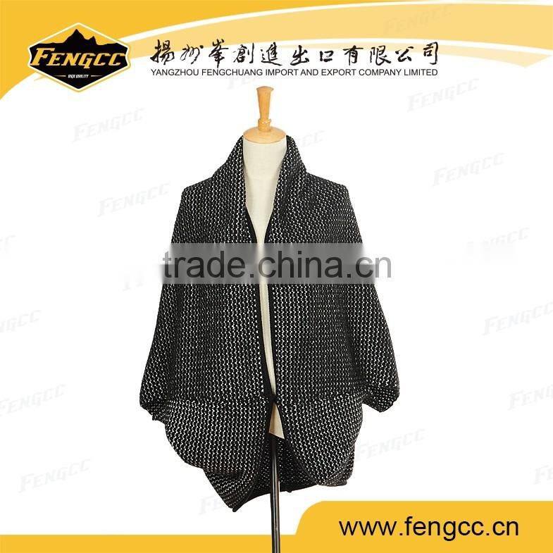 Sweden winter lady ponchos and capes for women