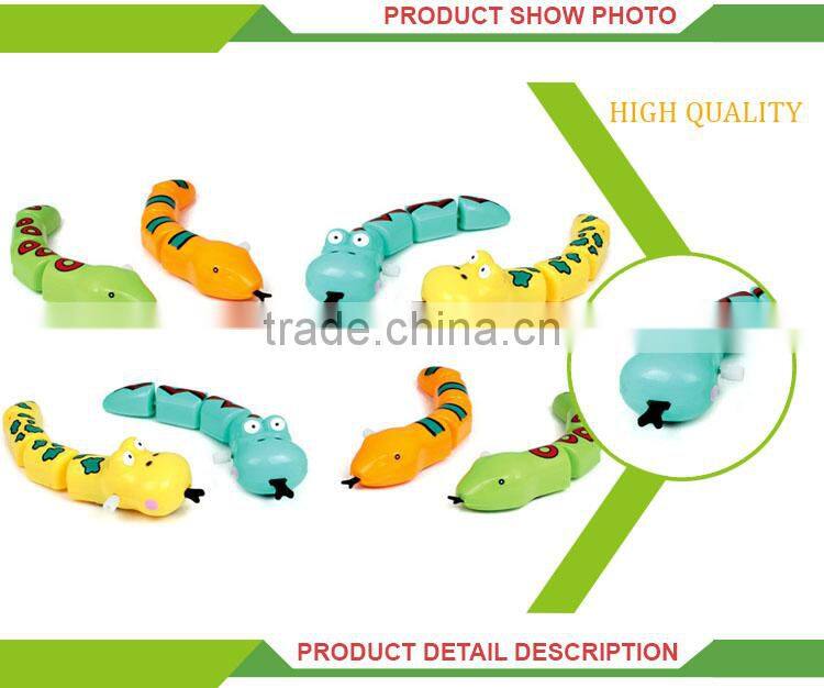 Hot selling cheap plastic wind up cartoon plastic soft toy snake