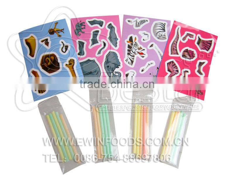 Lovely Animals Sticker With CC Stick Candy