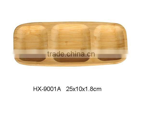 LFGB FSC certificate bamboo service tray