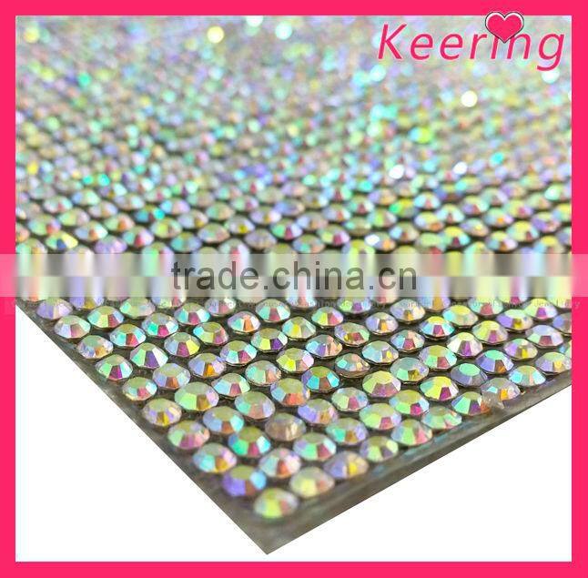 wholesale clear crystal mesh hot fix mesh WRT-001