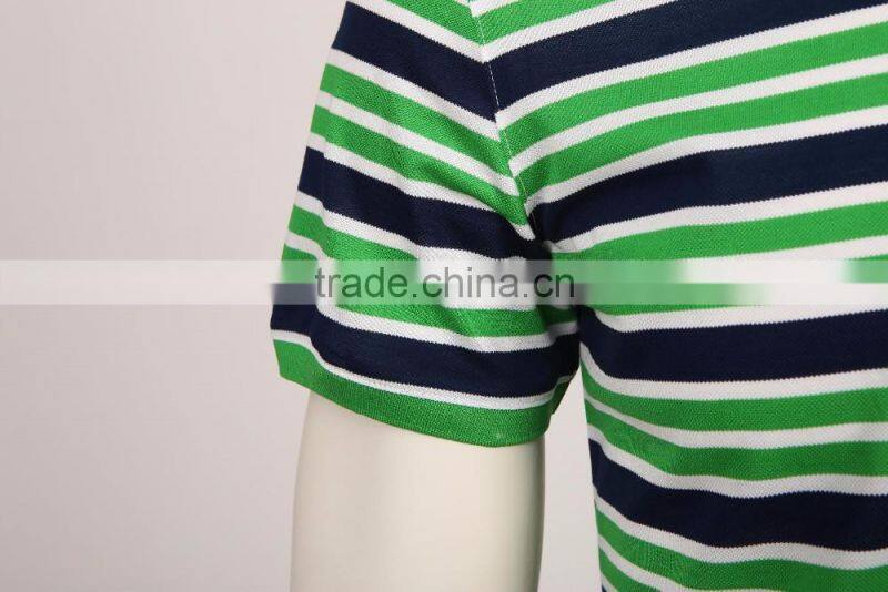 wholesale mens flat knit striped brand cotton t shirt