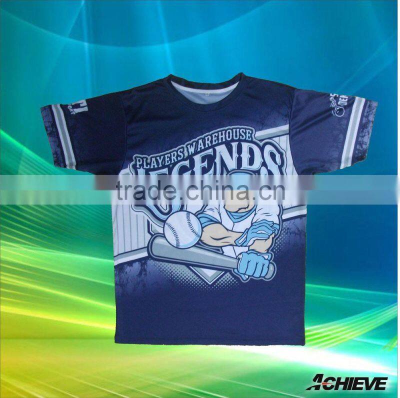 custom dry fit sublimation jersey softball baseball shirts