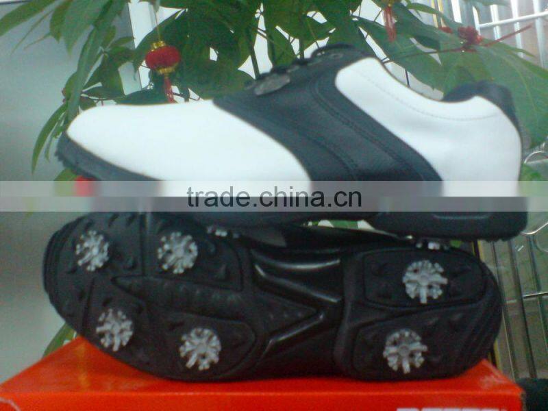 brand stylish genuine leather golf shoes with spike for adults business sports