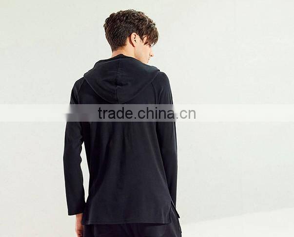 New Wholesale Mens Casual cusom Black Hoodies for men Hooded Hoodie