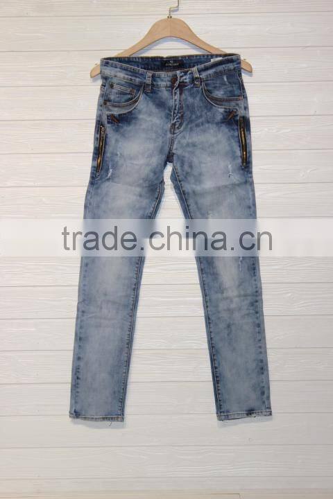 GZY men's denim jeans ladies denim jeans casual slim fit straight jeans jeans label stock