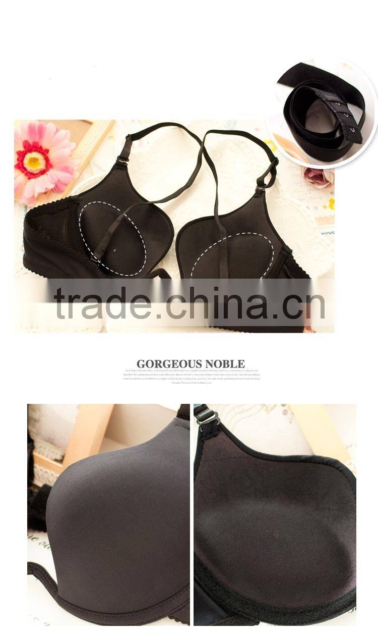 New fashion three quarters cup seamless push up sexy bra panty set in bra & briefs sets