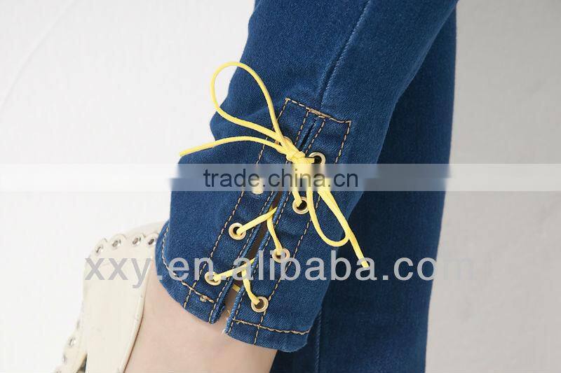 2012 Lastest Stylish Womens True Jeans Women Pants Black Color